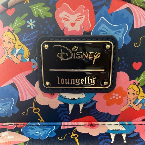 NWT Loungefly X LASR Disney Alice in Wonderland Golden Afternoon Mini Backpack - Picture 10 of 11
